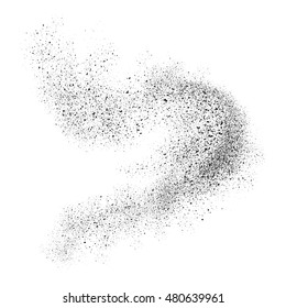 Abstract movement of grain or dust particles. Vector format.