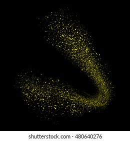 Abstract movement of grain or dust particles. Vector format.