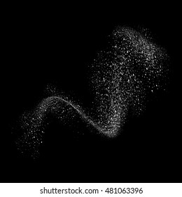 Abstract movement of grain or dust particles. Vector format.