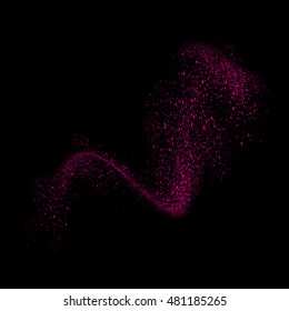 Abstract movement of grain or dust particles. Vector format.