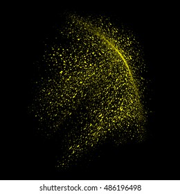 Abstract movement of grain or dust particles. Vector format.
