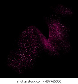 Abstract movement of grain or dust particles. Vector format.