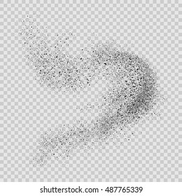 Abstract movement of grain or dust particles. Vector format.