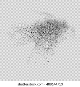 Abstract movement of grain or dust particles. Vector format.