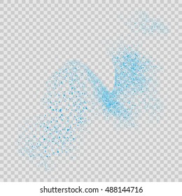 Abstract movement of grain or dust particles. Vector format.