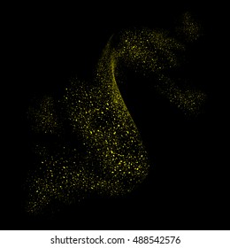 Abstract movement of grain or dust particles. Vector format.
