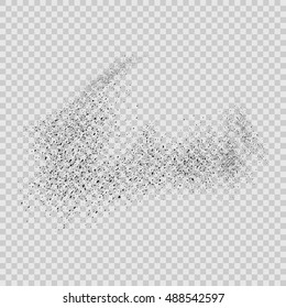 Abstract movement of grain or dust particles. Vector format.