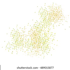 Abstract movement of grain or dust particles. 