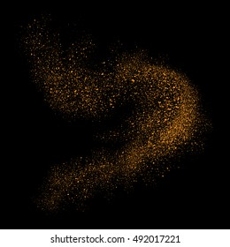 Abstract movement of grain or dust particles. Vector format.