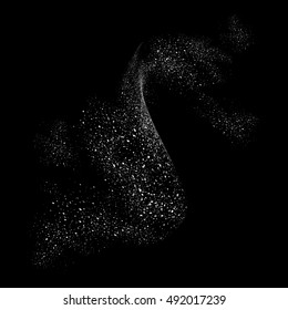 Abstract movement of grain or dust particles. Vector format.