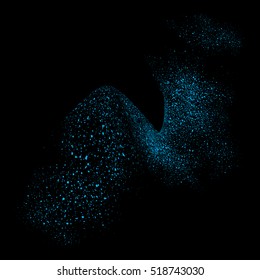Abstract movement of grain or dust particles. Vector format.