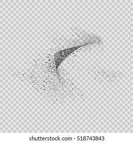 Abstract movement of grain or dust particles. Vector format.