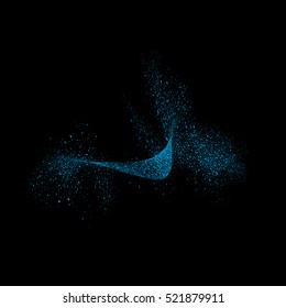 Abstract movement of grain or dust particles. Vector format.
