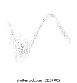 Abstract movement of grain or dust particles. Vector format.