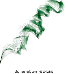 Abstract movement of green smoke background texture. Dynamic , futuristic wavy vector illustration eps10.