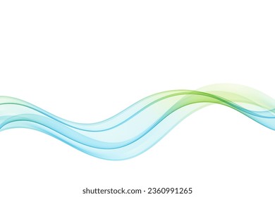 Abstract movement of smooth color wave flow. Wavy lines in rainbow colors.