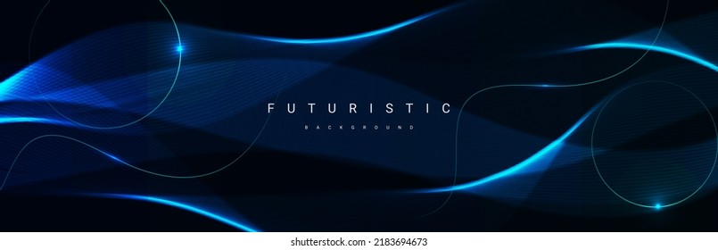 Tecnología de movimiento abstracto patrón futurista fondo de diseño azul oscuro