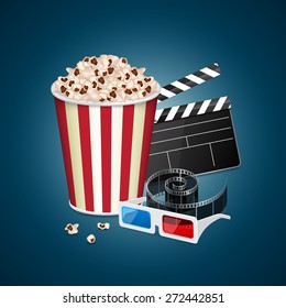 Abstract movie template. Cinema concept. EPS10 vector