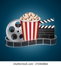 Abstract movie template. Cinema concept. EPS10 vector