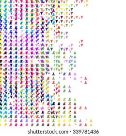 Abstract moving arrows, geometric triangle shapes background