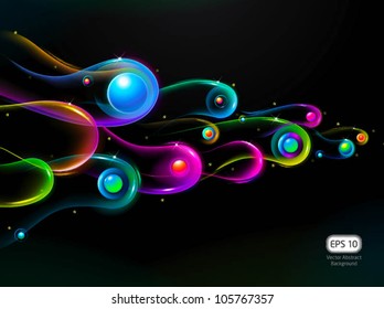 abstract moving bubble background