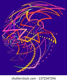 Abstract moving lines, futuristic and dynamic concept poster background, colorful vector illustration. Ideal for brochure, poster, flyer cover template.