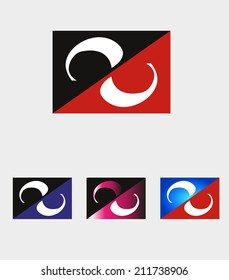 Abstract moving symbol template 