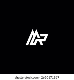 Abstract MR RM Letter Logo Design with Modern Minimal Style.
