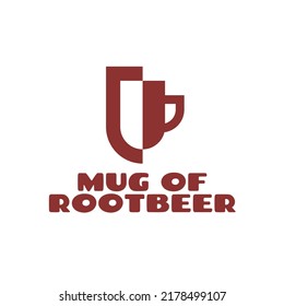 abstract mug of beer logo premium vector