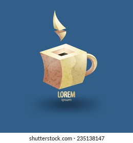 Abstract mug. Logo design template.