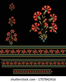 abstract mughal motif background   design