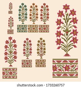 abstract   mughal motif bunch  background design