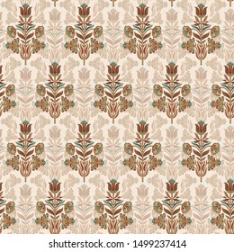 abstract Mughal motif bunch pattern background  design