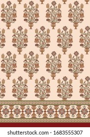 abstract mughal motif bunch pattern