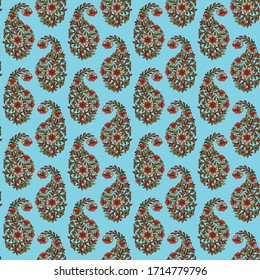 abstract mughal motif bunch  pattern background   design