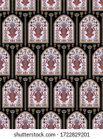  abstract mughal motif bunch   pattern background design 