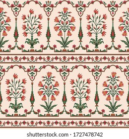 abstract mughal motif bunch  pattern background design