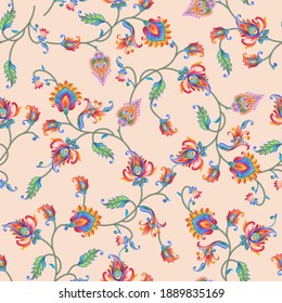 abstract  mughal motif colorful ornament  pattern background