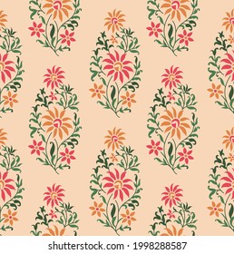 abstract Mughal motif ornament pattern background