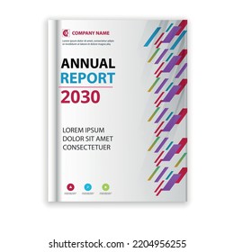Abstract multi color annual report cover design templates