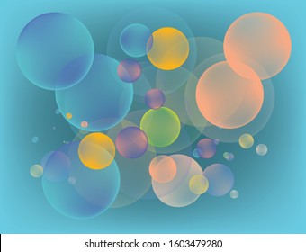 Abstract Multi Color Bubbles Background Wallpaper Stock Vector (Royalty ...