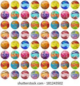 abstract multi color circles backgrond vector