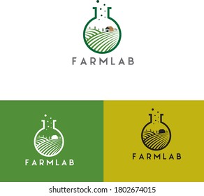 Resumen de varios colores Diseño del logo de Farmlab 