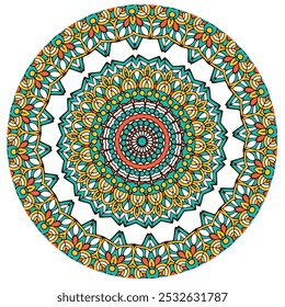 Abstract Multi Color Mandala Design