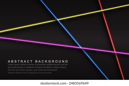 Abstrakte mehrfarbige Neonlinien Moving Effect Banner Pattern Design