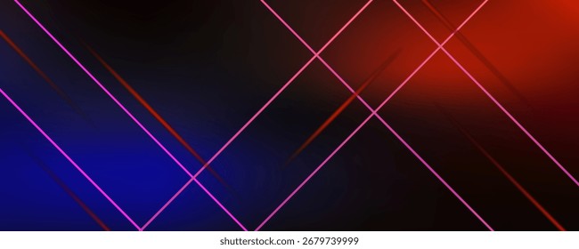 Abstractas líneas de neón multicolor efecto en movimiento diseño de patrón de Anuncio