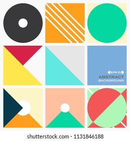 Abstract of multi color pattern in geometrical shape pattern background. Vector eps10