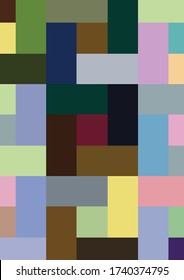 abstract multi color rectangle background for book cover, background, pattern, template or wallpaper