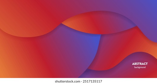 abstract multi color red blue yellow liquid wavy colorful overlapping layers paper cut background. eps10