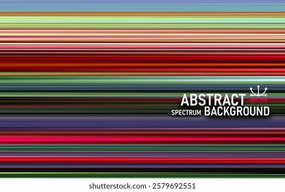 Abstract multi color spectrum vector background. Template bright colorful neon rays and colorful glowing lines. Colorful abstract gradient horizontal line. Light vector effect illustration.